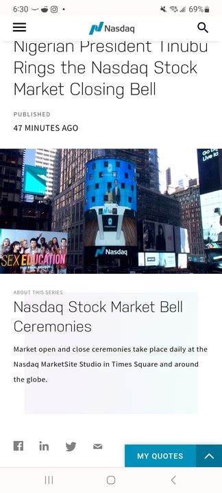 Tinubu Rings Nasdaq Stock Market Closing Bell In New York Politics