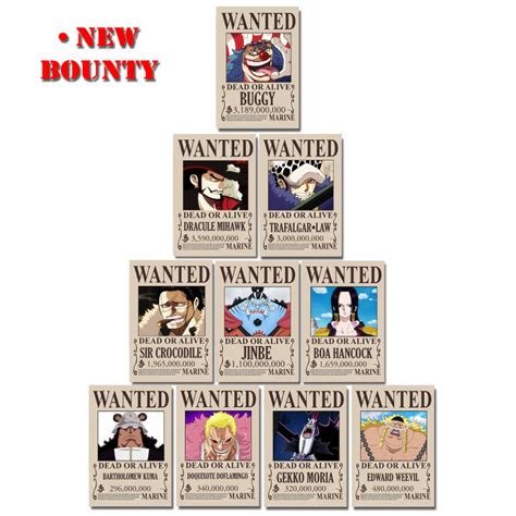 New Bounty One Piece Shichibukai Warlords Wanted Poster Lazada Ph