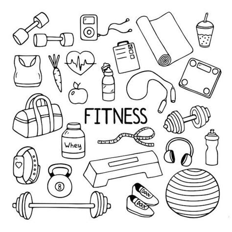 Quick Fitness Journal Doodles