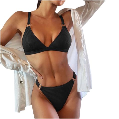 Reoriafee Women S Piece Bikini Swimsuit Bathing Suit Beach Vacation Bikini Split Bikini Two