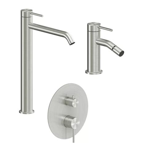 Set Miscelatore Lavabo Alto E Bidet Con Incasso Doccia Con Deviatore