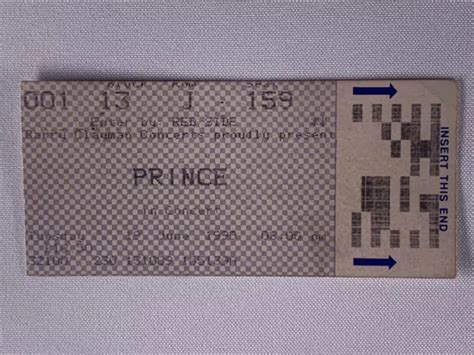 PRINCE TICKET VINTAGE Original Nude Tour Wembley London PicClick UK