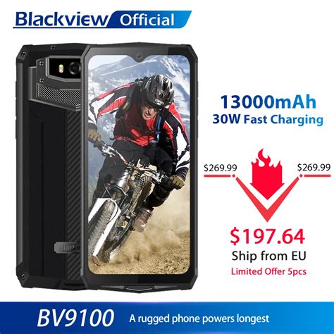 Blackview Bv9100 Ip68 Impermeável Celular 13000mah 30w Rápido ...
