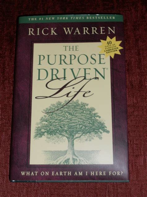 The PURPOSE DRIVEN LIFE by Rick Warren Hardcover 2002 Good Books, Books ...