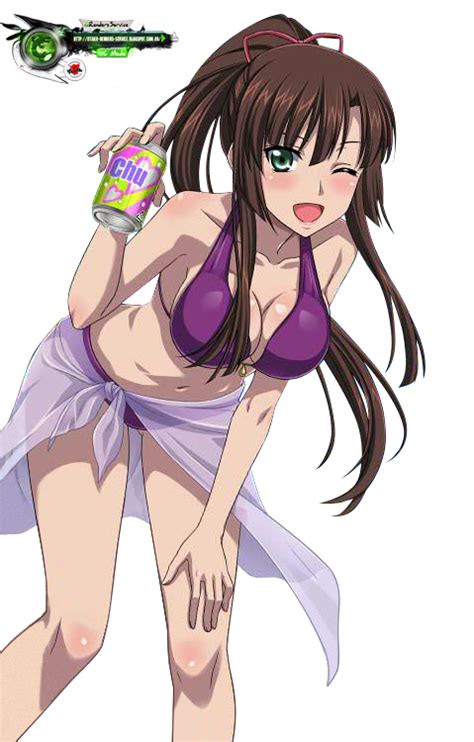 Kirasaka Sayaka Strike The Blood S Girl D Bikini Blush Breasts Brown Hair Cleavage