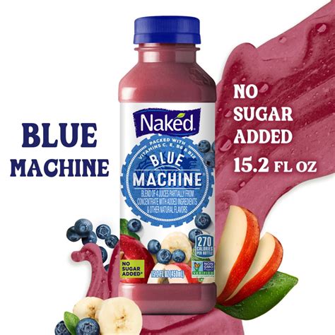 Naked No Sugar Non Gmo Blue Machine Fruit Berry Banana Drink Pack Fl Oz Bottle Walmart