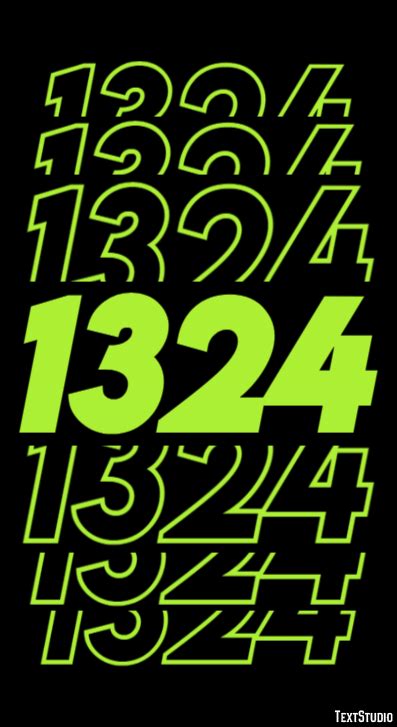 1324 Text Effect and Logo Design Number