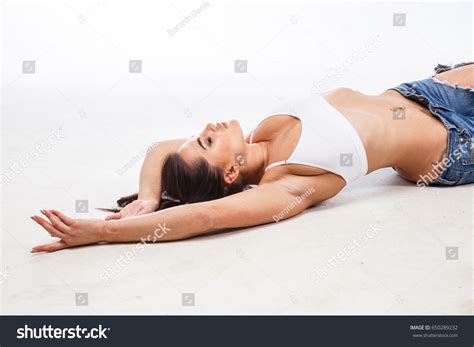 Beautiful Blonde Girl Sexy Fitness Posing Stock Photo Shutterstock