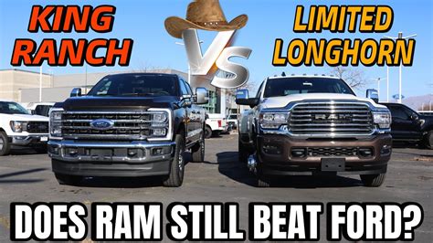 Ram Limited Longhorn Vs Ford F King Ranch Youtube