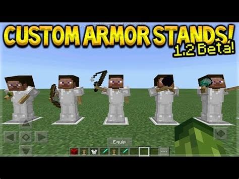 HOW TO USE CUSTOM ARMOR STANDS! Minecraft Pocket Edition - 1.2 BETA NEW ...