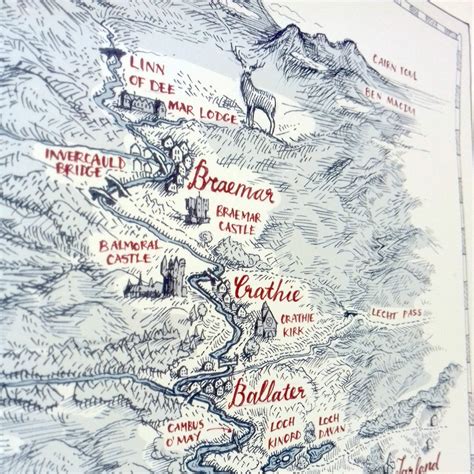Dee Valley Map Braemar To Aberdeen Royal Deeside River Etsy Uk