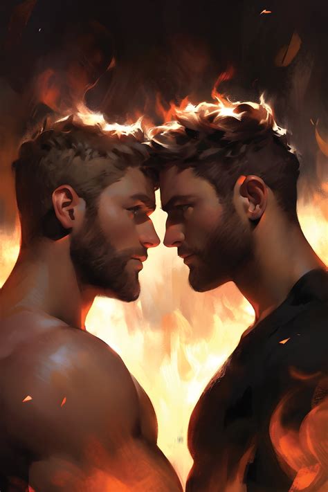 Impressionistic Painting Gay Art Male Painting Male Portrait Gay Couple In Love Etsy