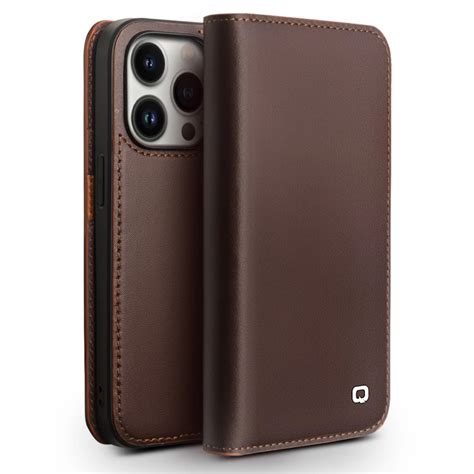 2022 New QIALINO Genuine Leather Flip Case For IPhone 14 Pro Max