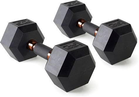 Cap Barbell 50lb Coated Hex Dumbbells 25x2 Part Of 150lb Set Sports