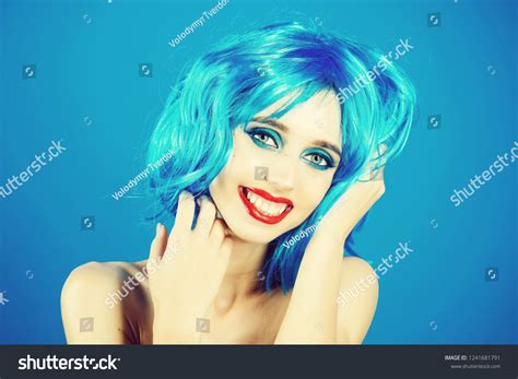 Fashion Model Naked Body Red Lips Stock Photo Shutterstock