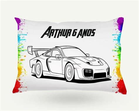 Almofada Para Colorir Hot Wheels Personalizada Elo