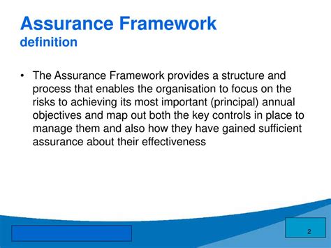 assurance frameworks powerpoint    id
