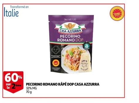 Promo Pecorino Romano R P Dop Casa Azzurra Chez Auchan Direct