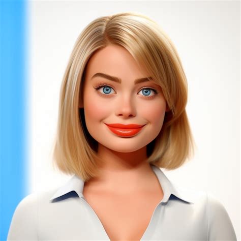 Premium Photo A Beautiful Blonde 3d Style Woman With Light Eyes