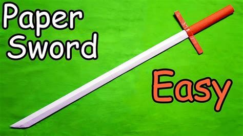 How To Make A Paper Sword Easy Tutorial Youtube