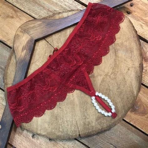 Calcinha Tailandesa pérola lingerie rendada Shopee Brasil