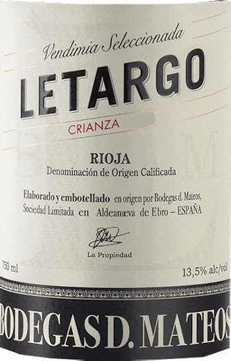 Letargo Crianza Bodegas D Mateos Bei Vinello At Kaufen