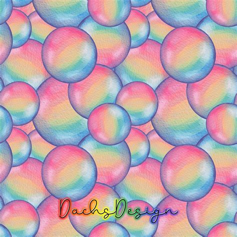 Pastel Rainbow Marbles Seamless Pattern Rainbows Design Rainbows