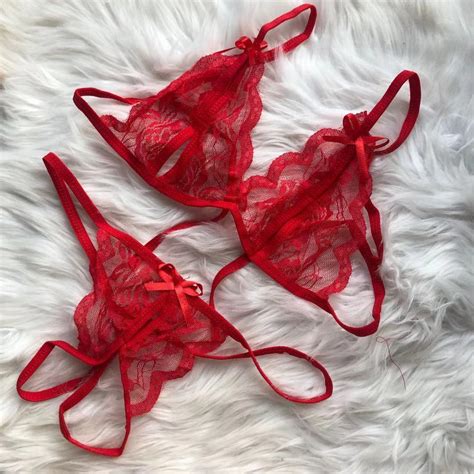 Set Sexy Lingerie Set Bra Panty For Women Crotchless Underwear For Hot Sex Bikini T Back