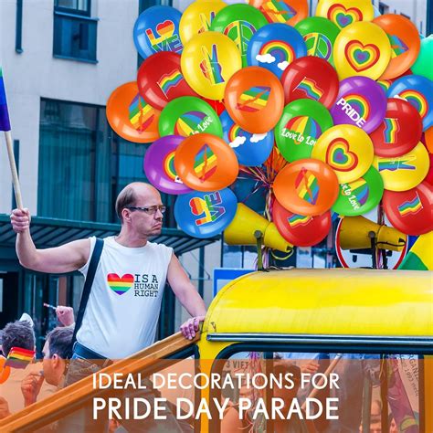 Capoda Piezas De Decoraciones De Fiesta De Orgullo Gay Globos De L Tex De Orgullo Gay