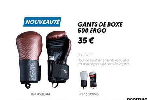 Promo Gants De Boxe 500 Ergo Chez Decathlon ICatalogue Fr