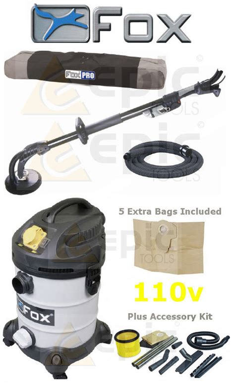 Fox V Pole Giraffe Drywall Sander Fdw X Dust Extractor Vacuum