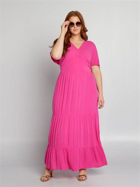 Robe Longue Fluide Rose Kiabi