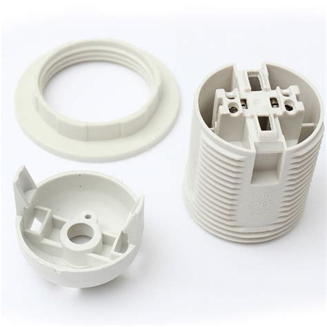E27 Screw Lamp Holder 4a Blackwhite Heat Resistant Plastic Bulb Base