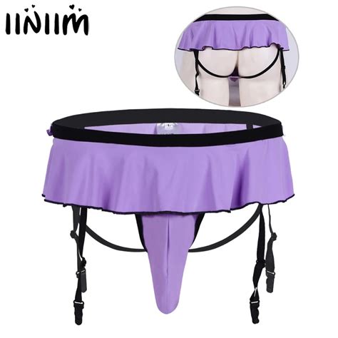 Homens Noite Lingerie Calcinha para o sexo Masculino Gay Sissy Biquíni Bunda Aberta Lingerie