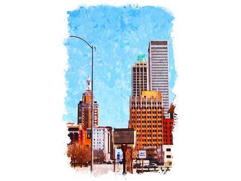 Tulsa Us Watercolor Graphic By Poster Boutique · Creative Fabrica