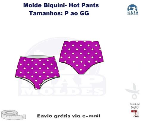 Molde De Biquini Hot Pants Pdf P Ao Gg Produtos Elo