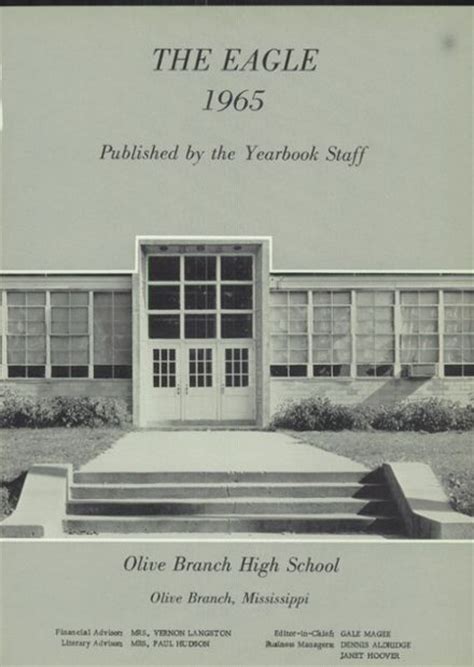 Explore 1965 Olive Branch High School Yearbook Olive Branch Ms