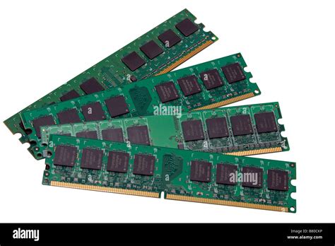 DDR2 computer memory modules isolated on white Stock Photo - Alamy