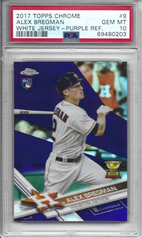 Topps Chrome Purple Refractor Alex Bregman Rc For Sale