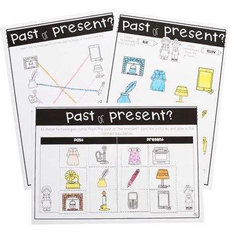 Past And Present Worksheets Top Teacher