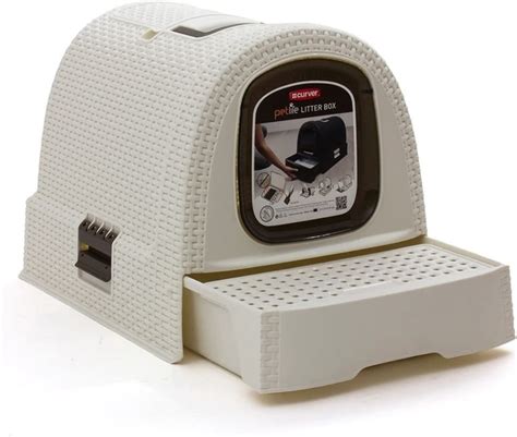 Закрытый туалет для кошек Curver Petlife Litter box кремовый (00615) от ...