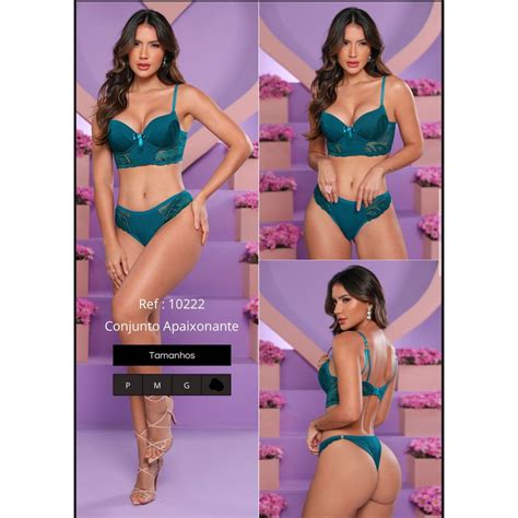 Conjunto Lingerie Luxo Sexy Fio Duplo Shopee Brasil
