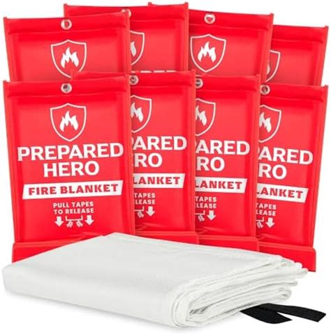 Prepared Hero Emergency Fire Blanket 4 Pack Fire Suppression