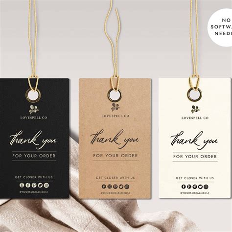 Editable Hang Tag Label Template