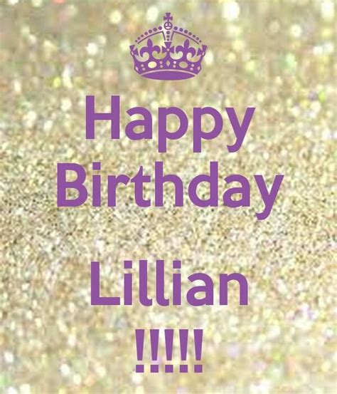 Happy Birthday Lillian Poster Michelle Keep Calm O Matic 21st