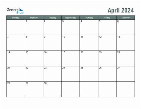 Editable april 2024 calendar printable