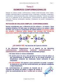 Isomeros Conformacionales - Isómeros conformacionales - Apuntes de Química - Docsity