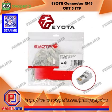 Jual EYOTA Connector RJ45 Cat 5 FTP Konektor Lan Isi 50 Pcs Kota