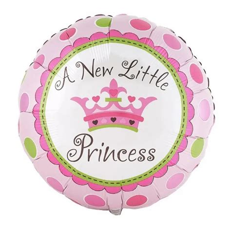 5pcs 18 Inch A New Little Princess Anagram Foil Balloons Baby Shower