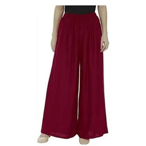 Ladies Palazzo Pant Plain Waist Size 26 34 Inches At Rs 74 In Tiruppur